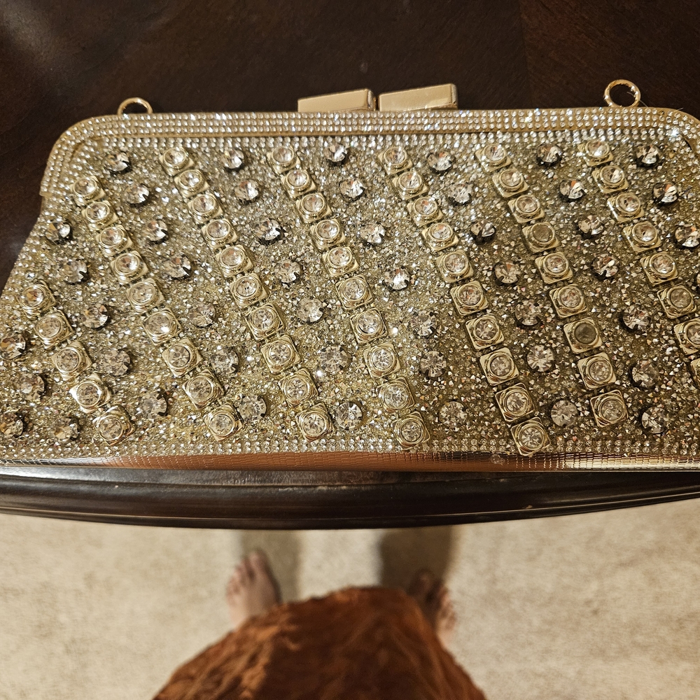 Gold Rhinestone Clutch - Picture 3 of 3